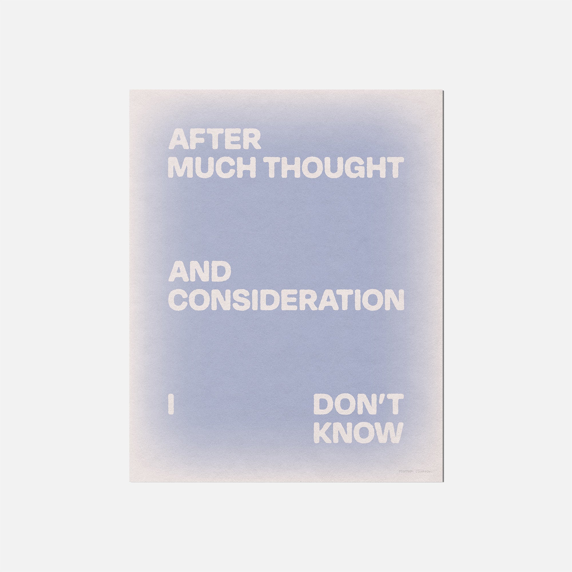 CONSIDERATION PRINT