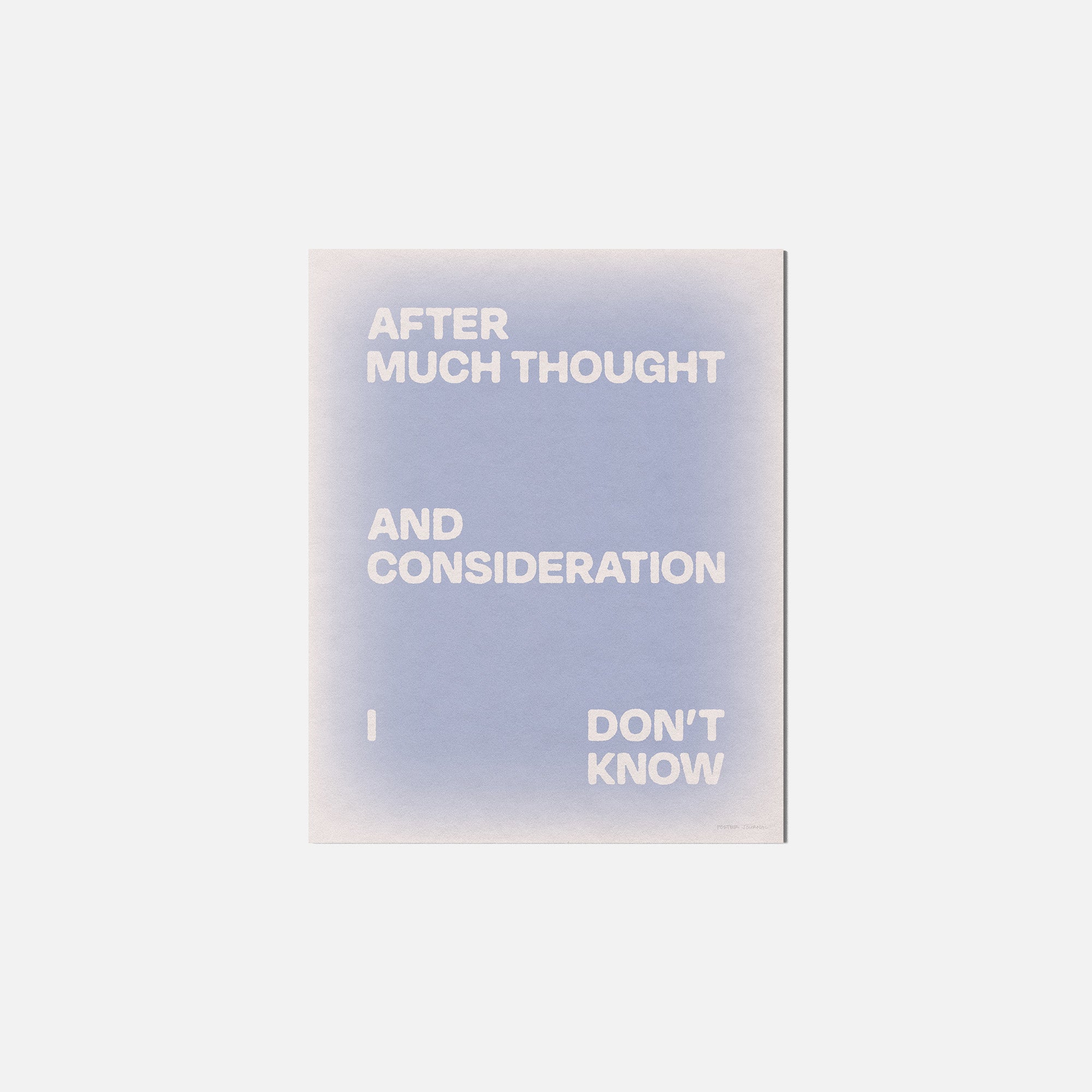 CONSIDERATION PRINT
