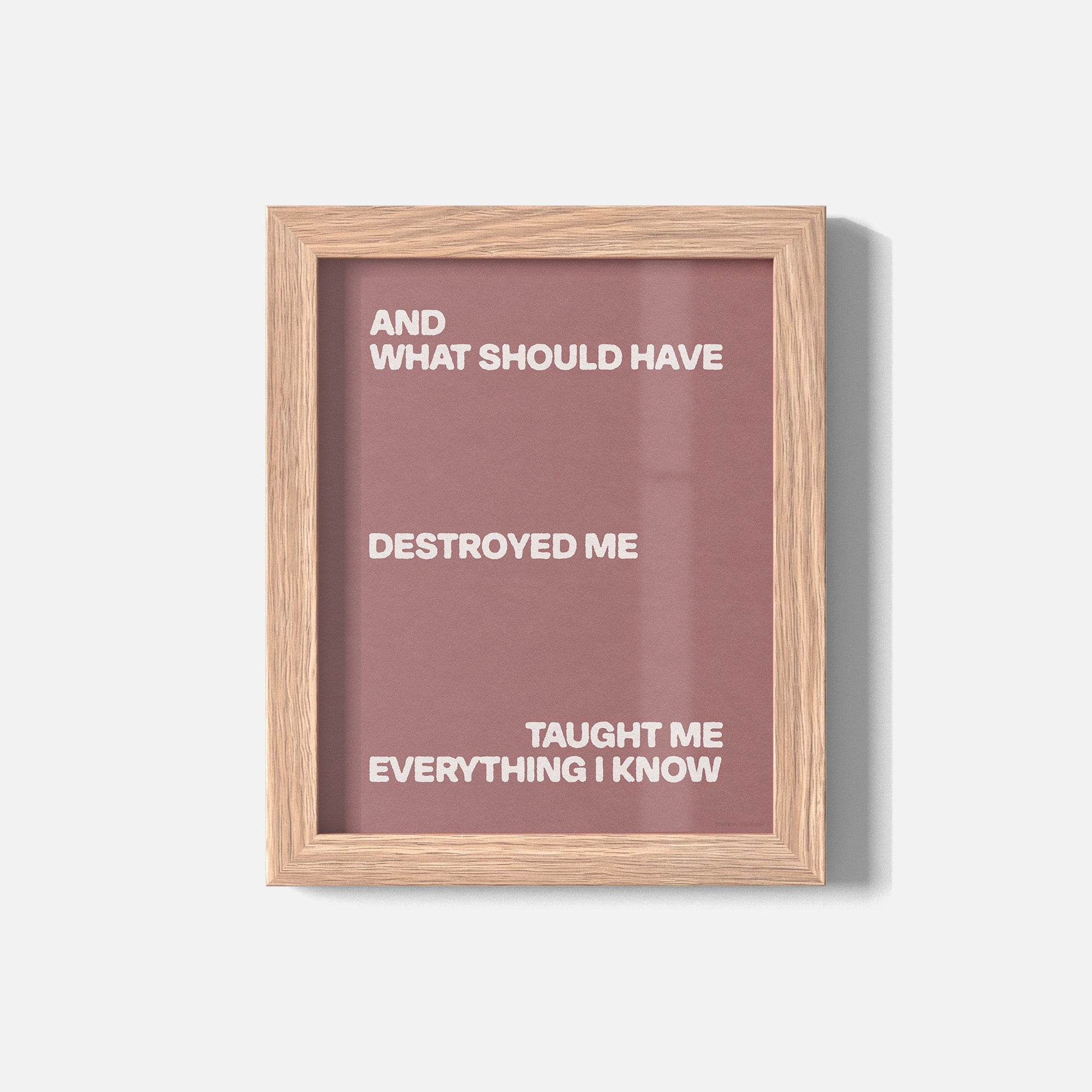 DESTROYED PRINT