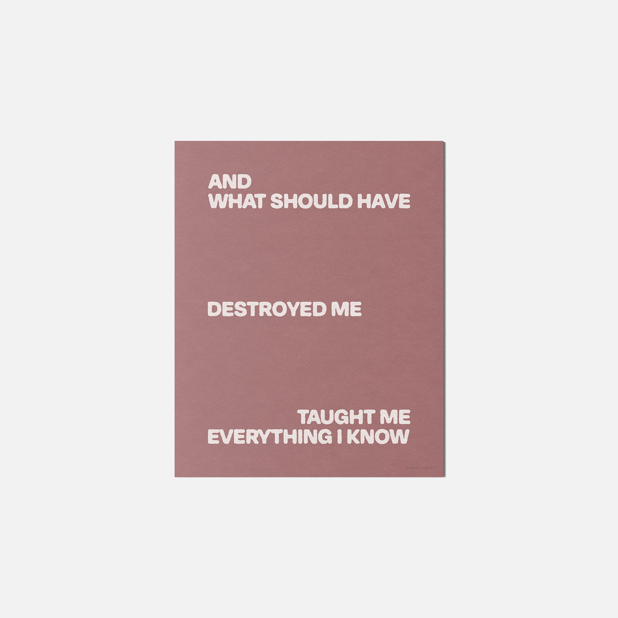 DESTROYED PRINT