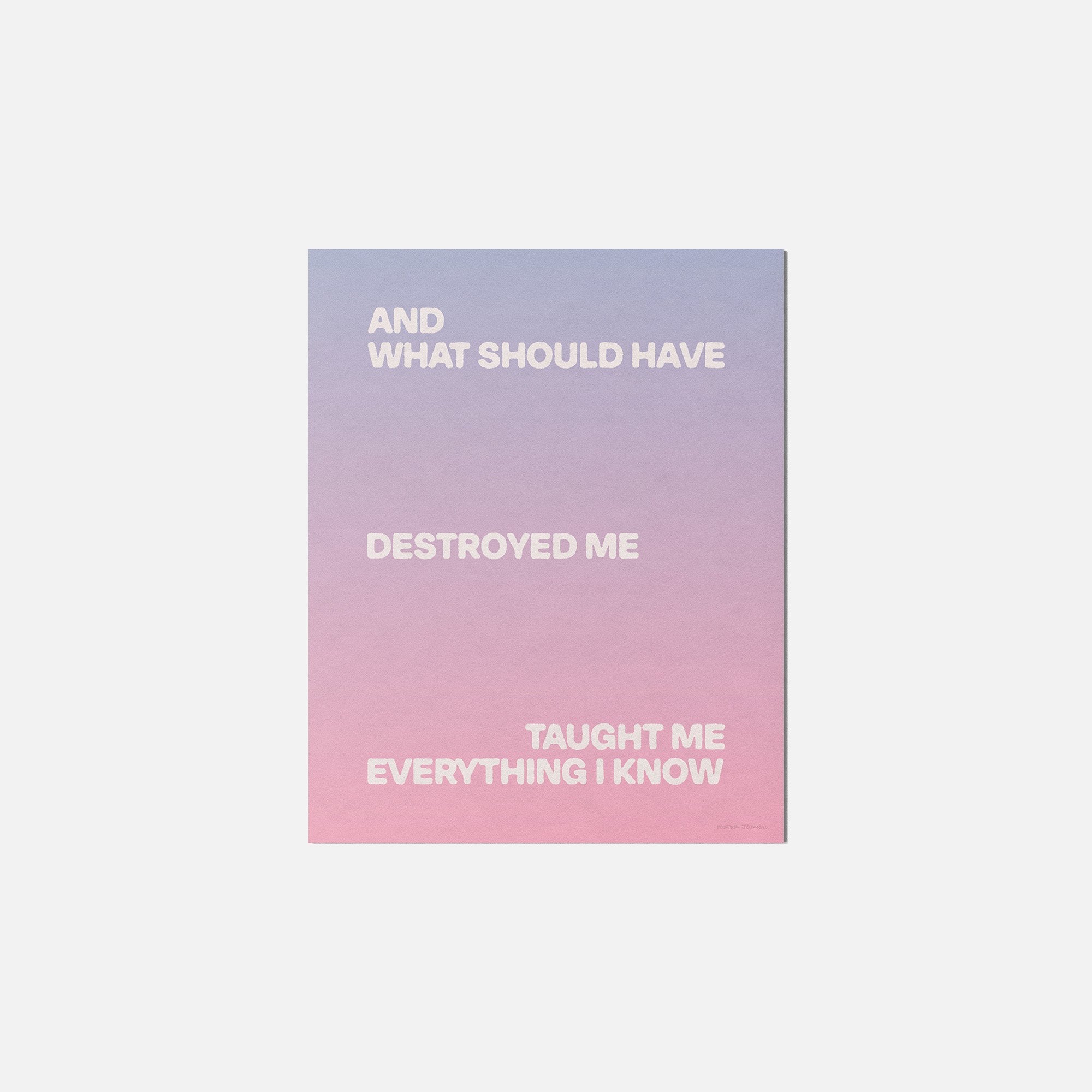 DESTROYED PRINT