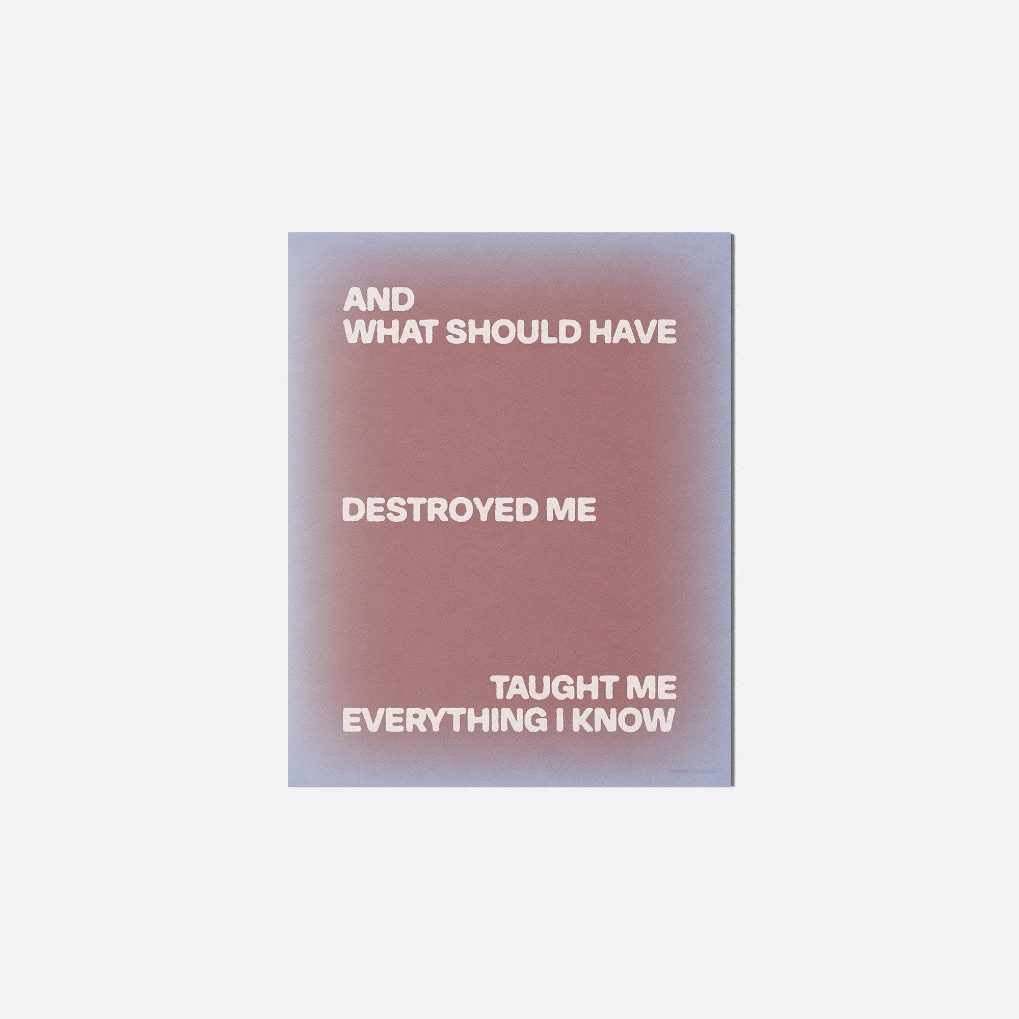 DESTROYED PRINT