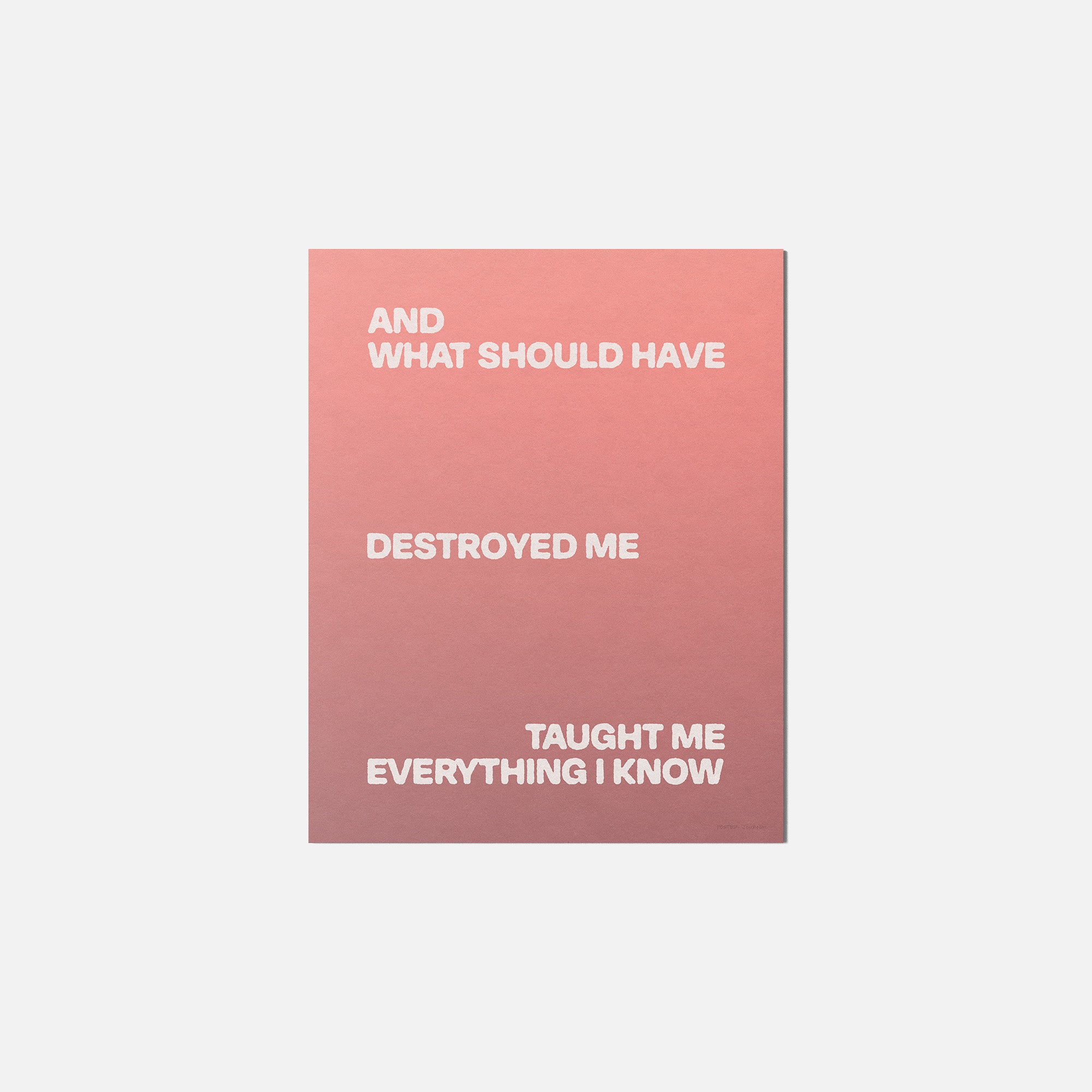 DESTROYED PRINT