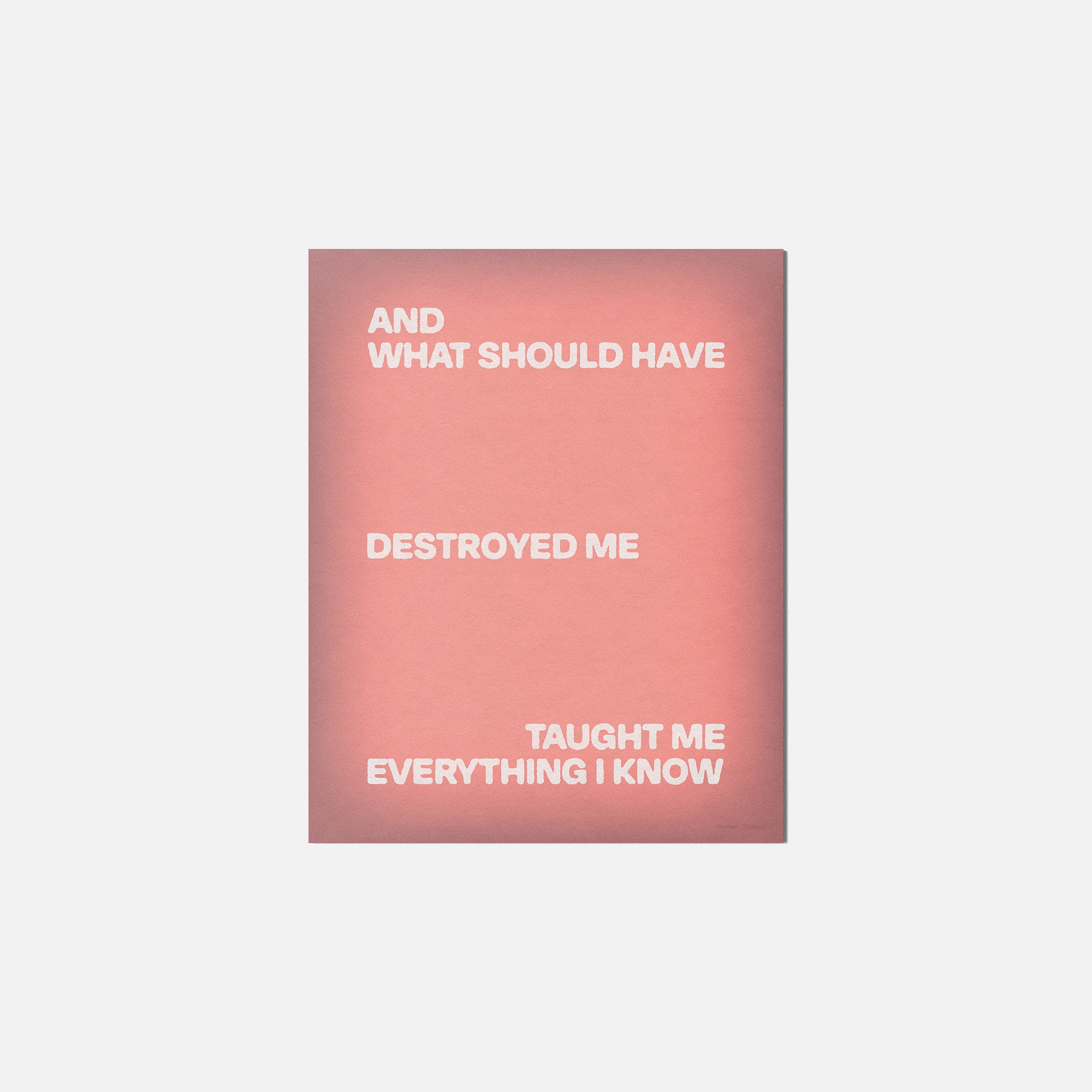 DESTROYED PRINT