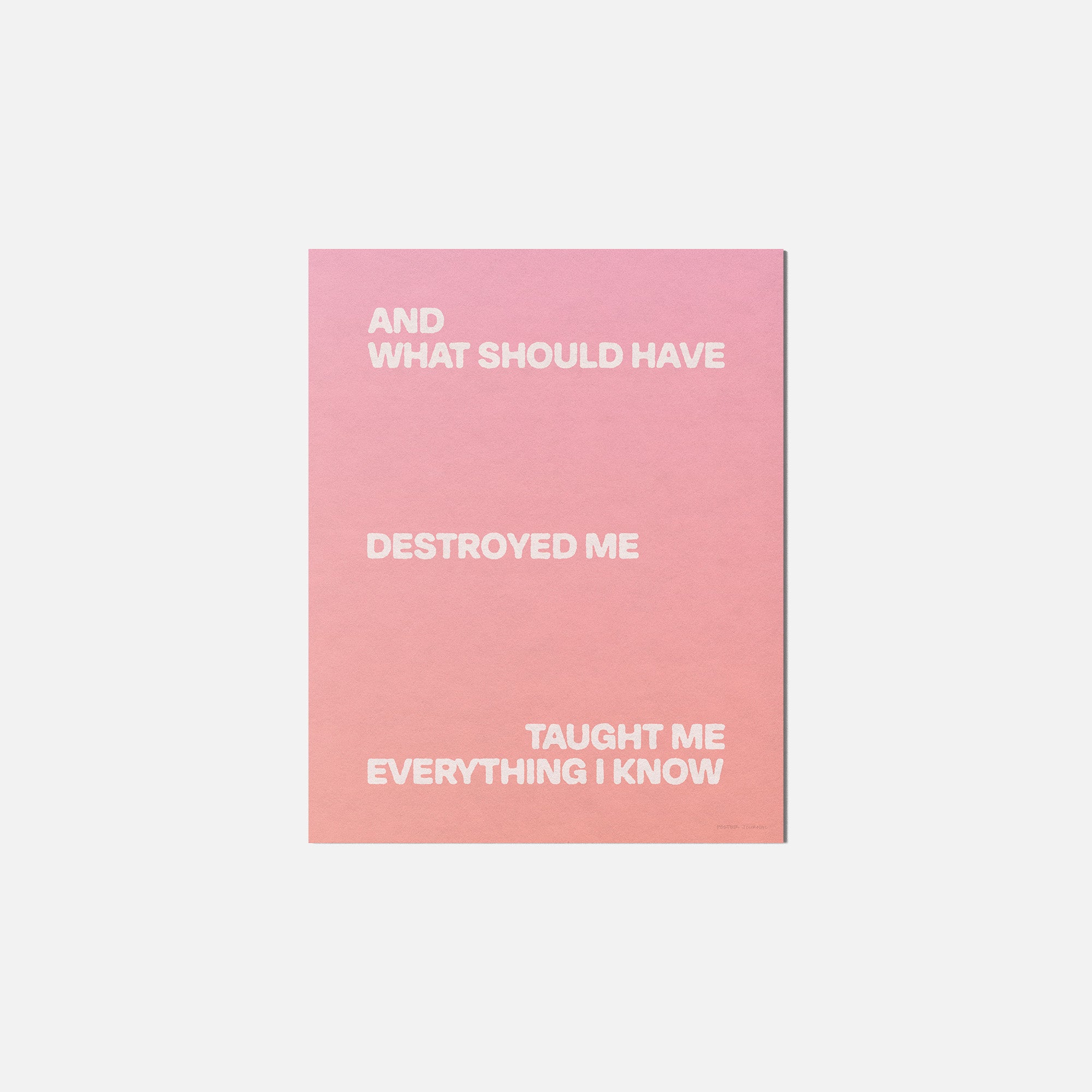 DESTROYED PRINT