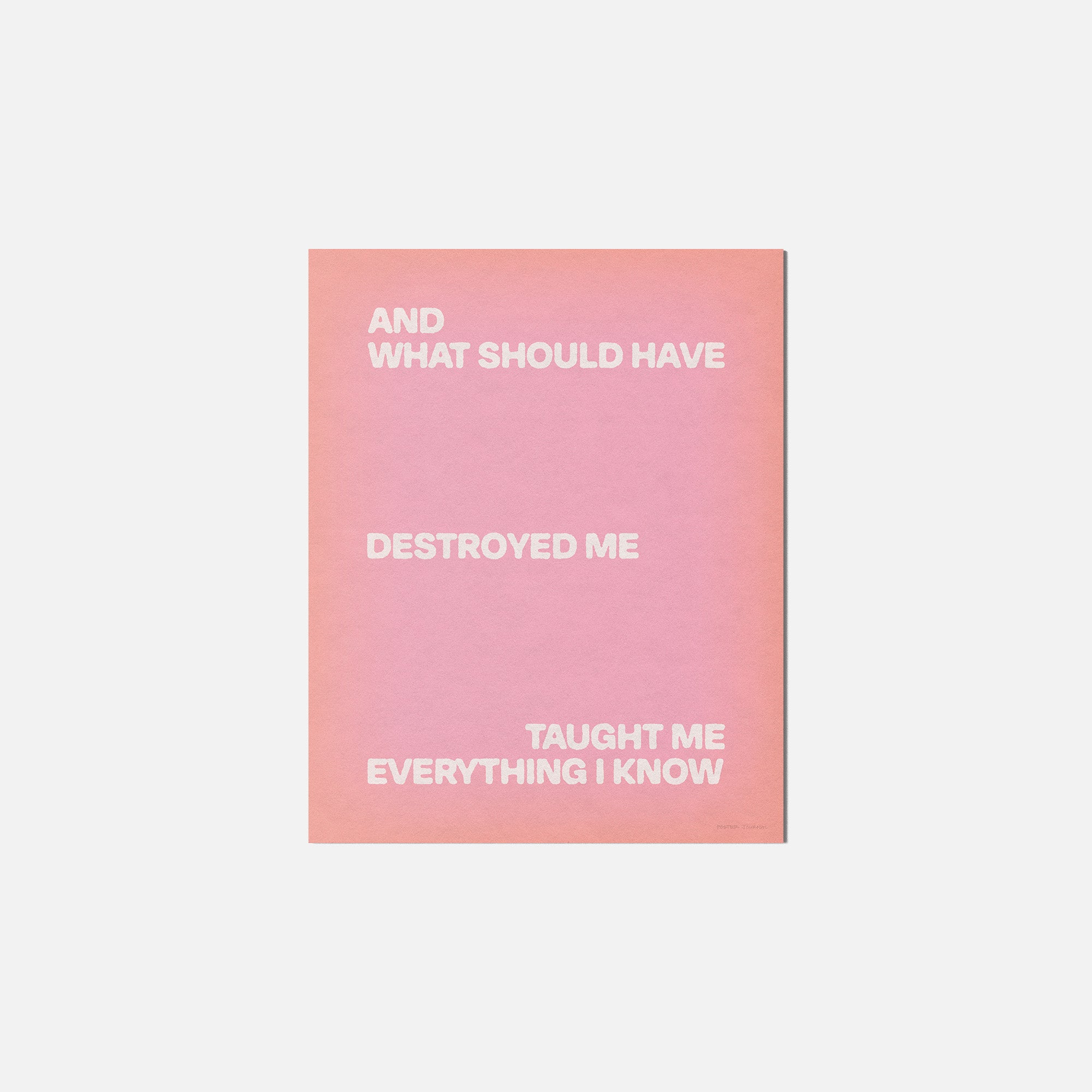 DESTROYED PRINT
