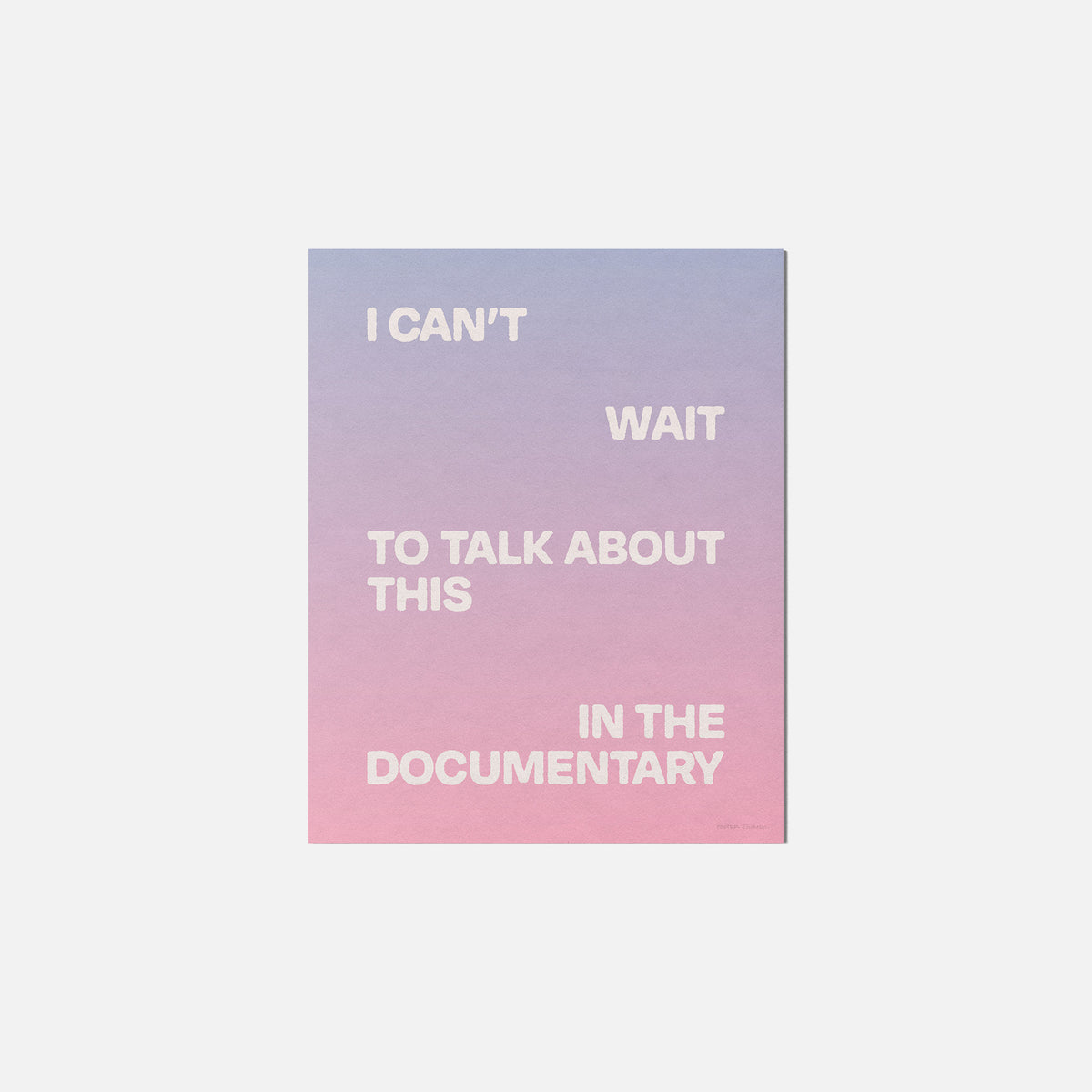 DOCUMENTARY PRINT