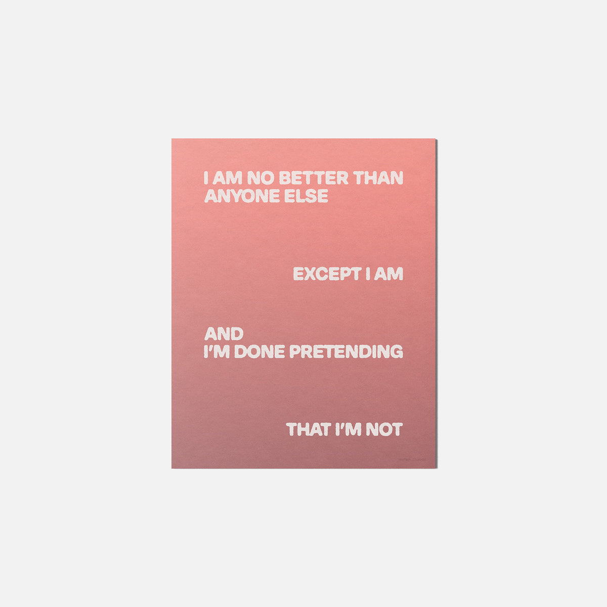 EXCEPT PRINT