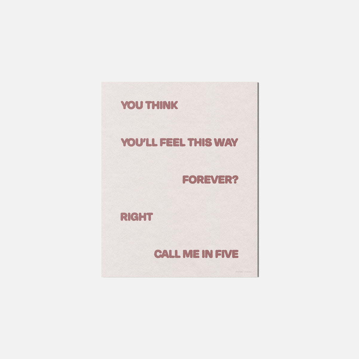 FIVE PRINT