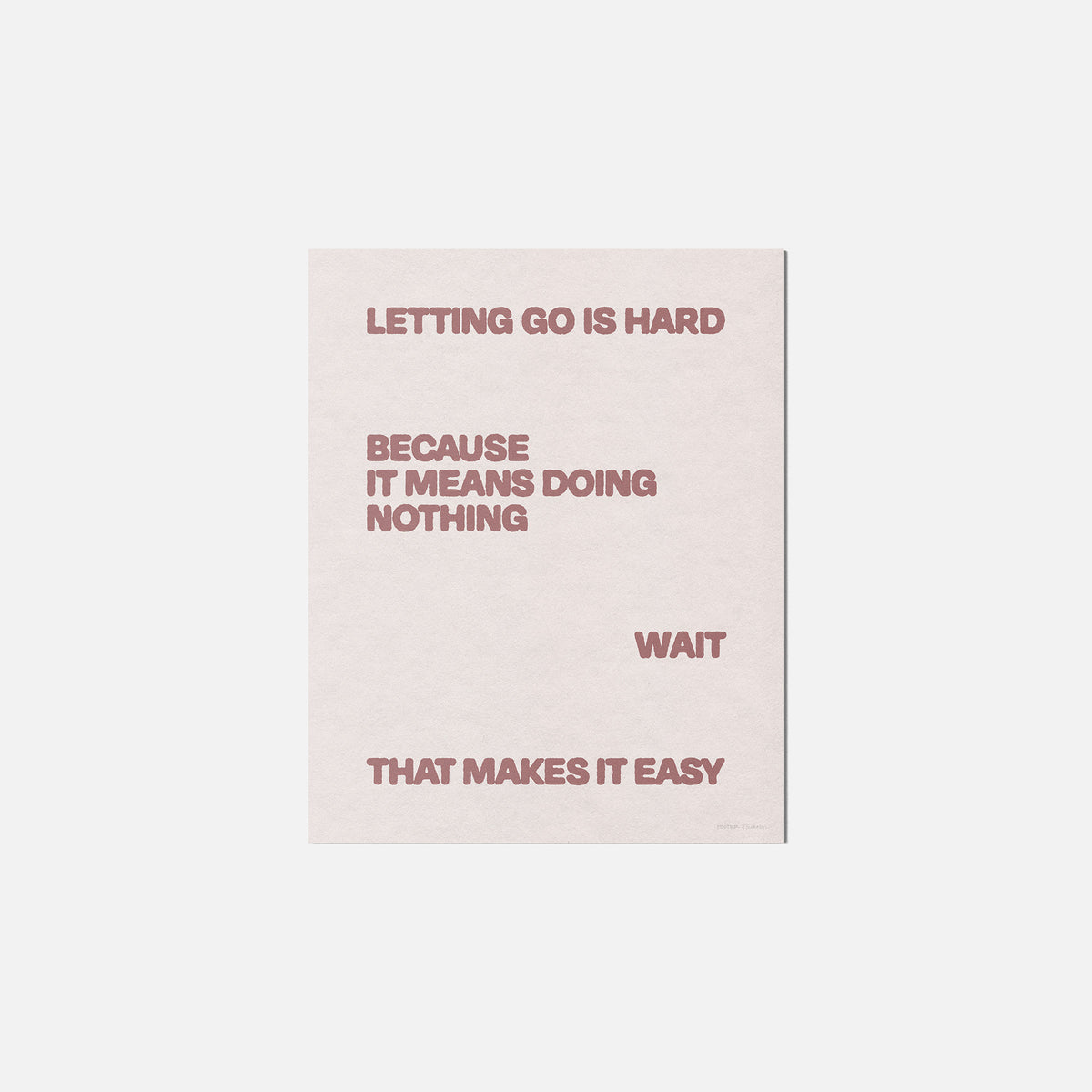 LETTING PRINT