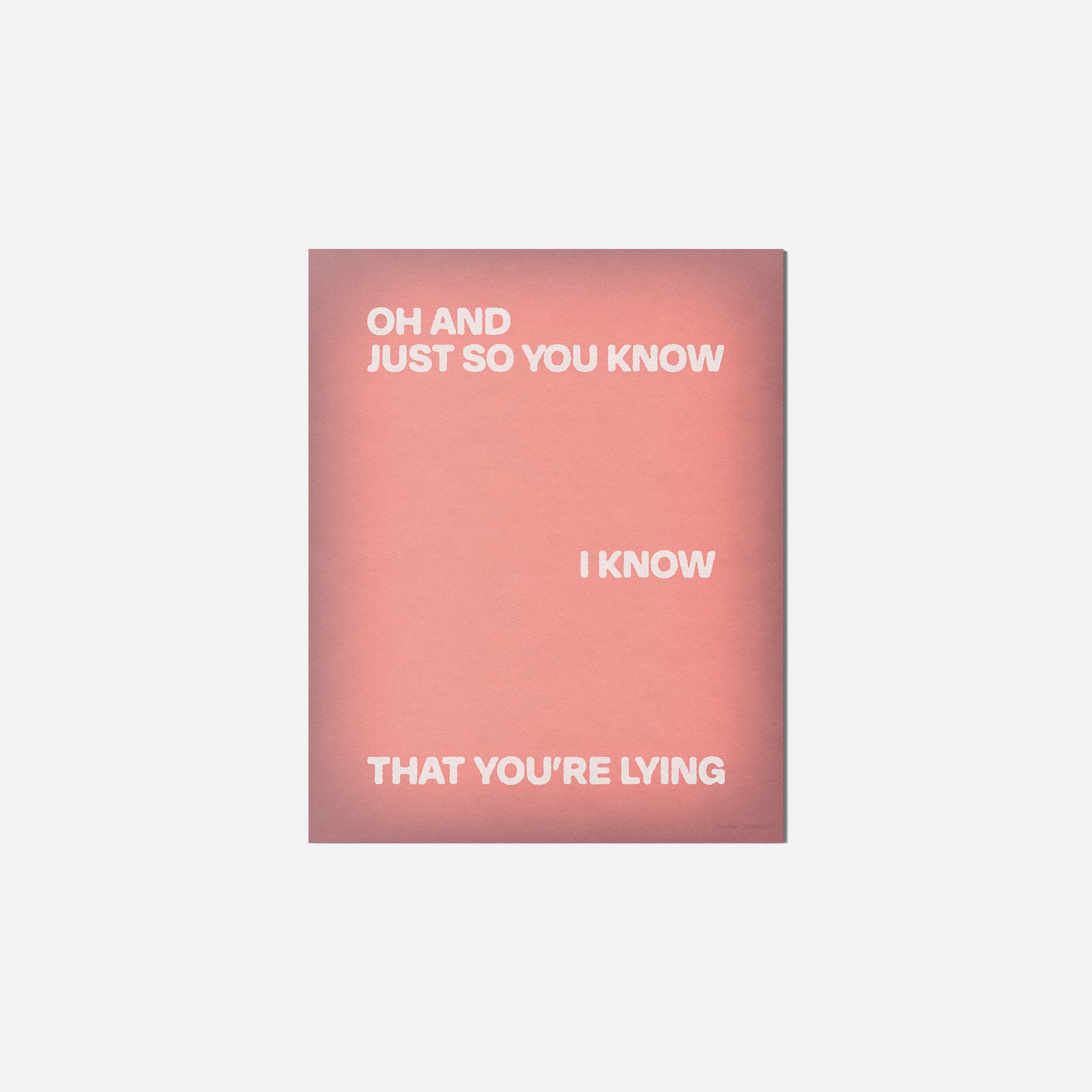 LYING PRINT