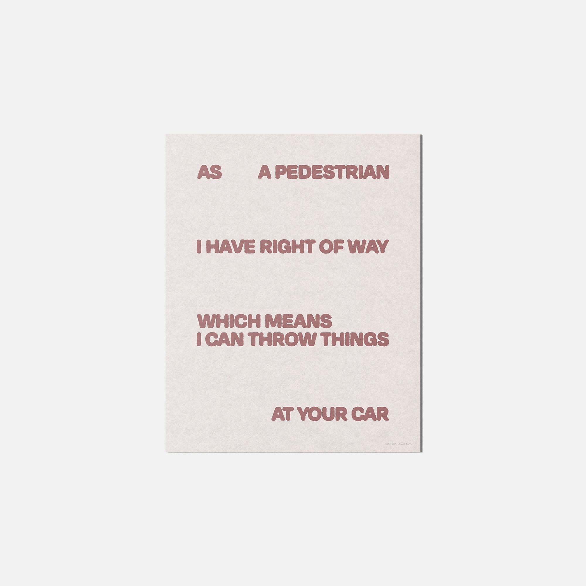 PEDESTRIAN PRINT