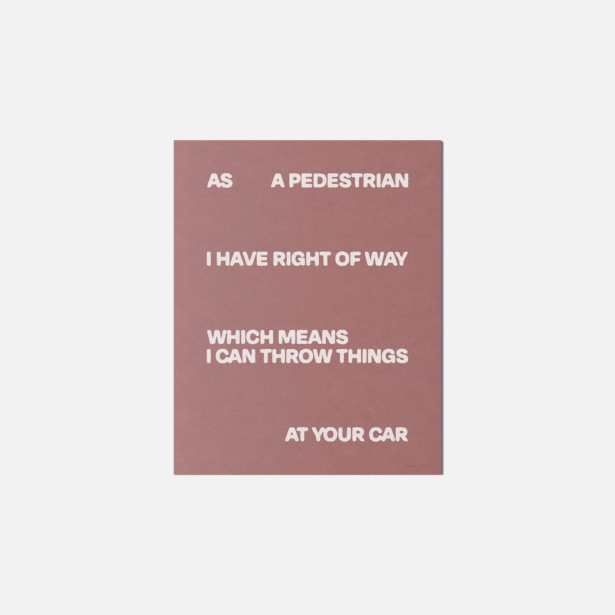 PEDESTRIAN PRINT