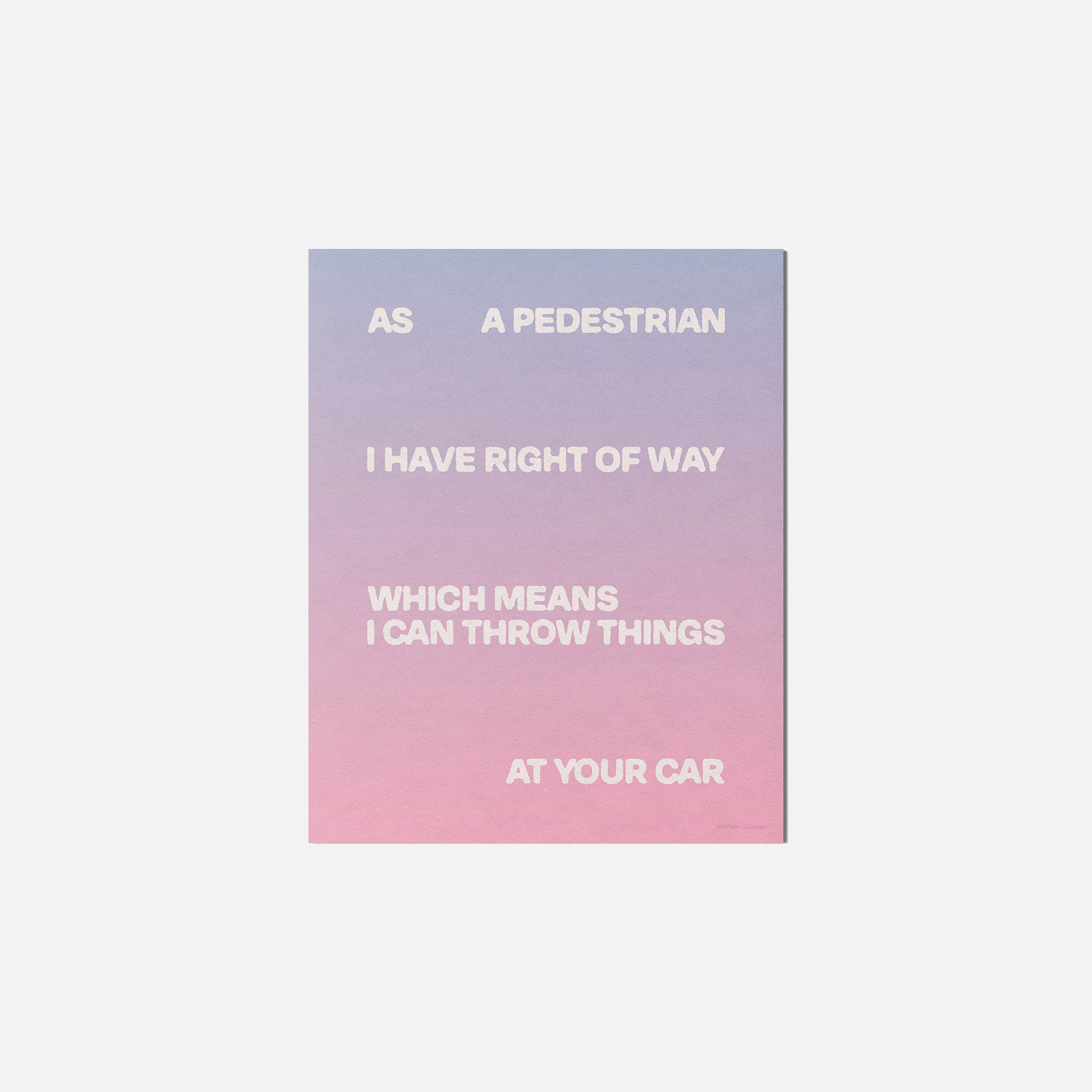 PEDESTRIAN PRINT