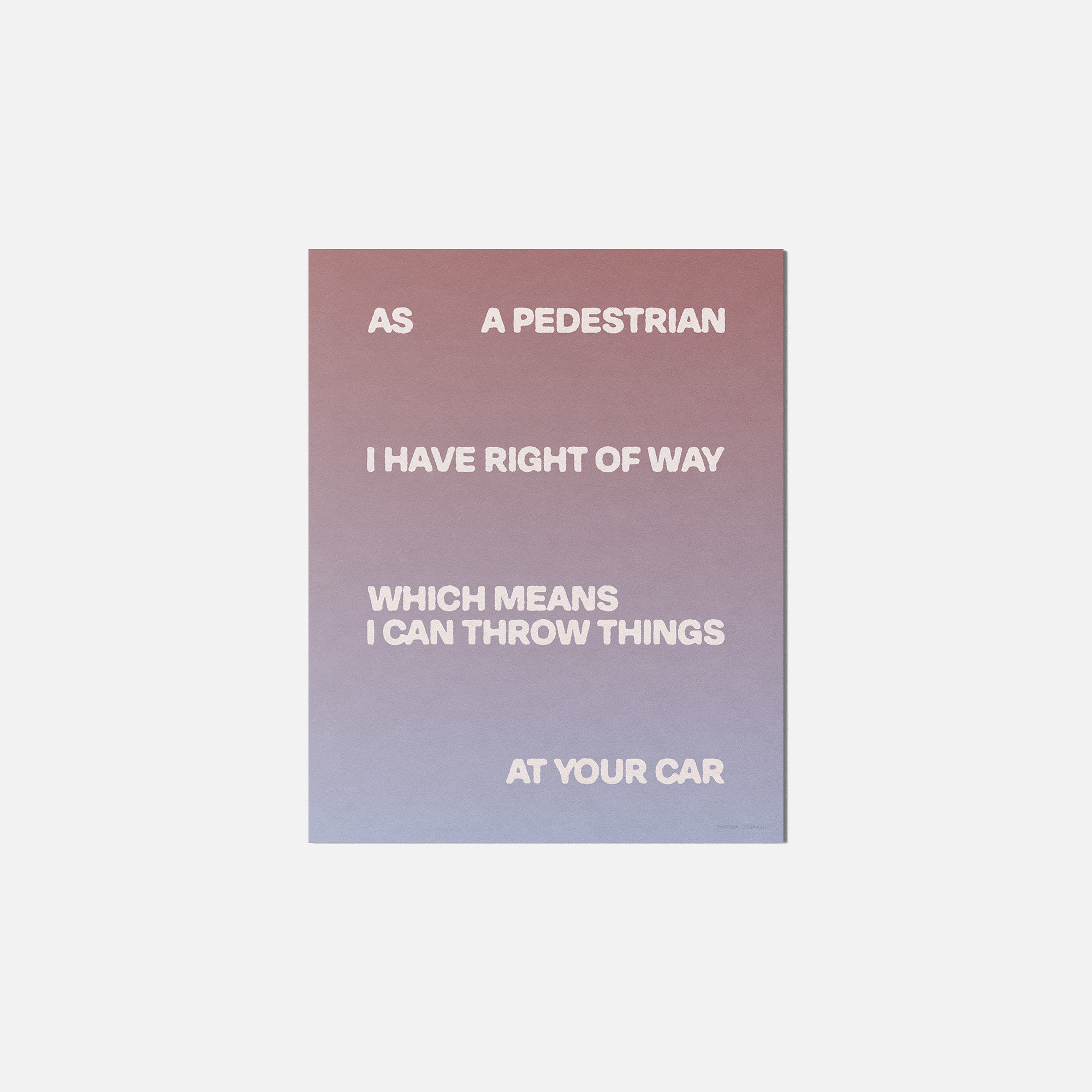 PEDESTRIAN PRINT