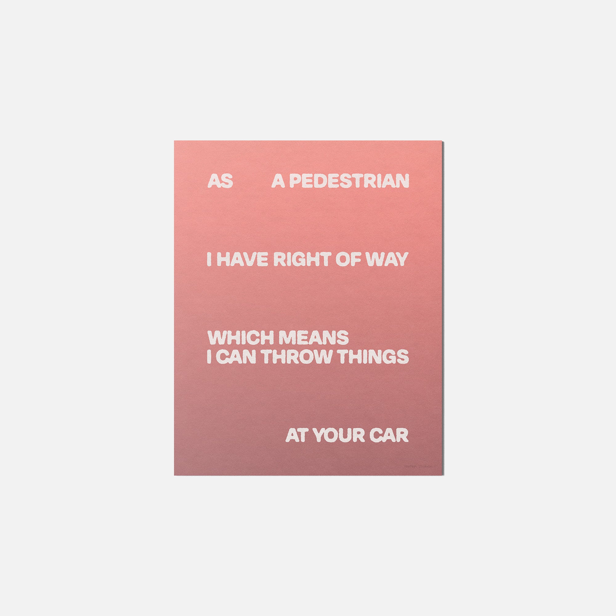 PEDESTRIAN PRINT