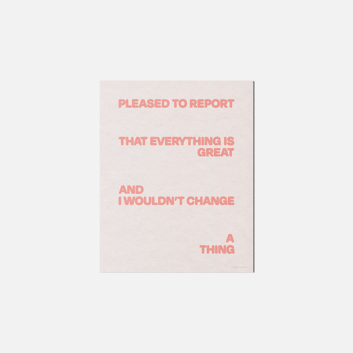 PLEASED PRINT