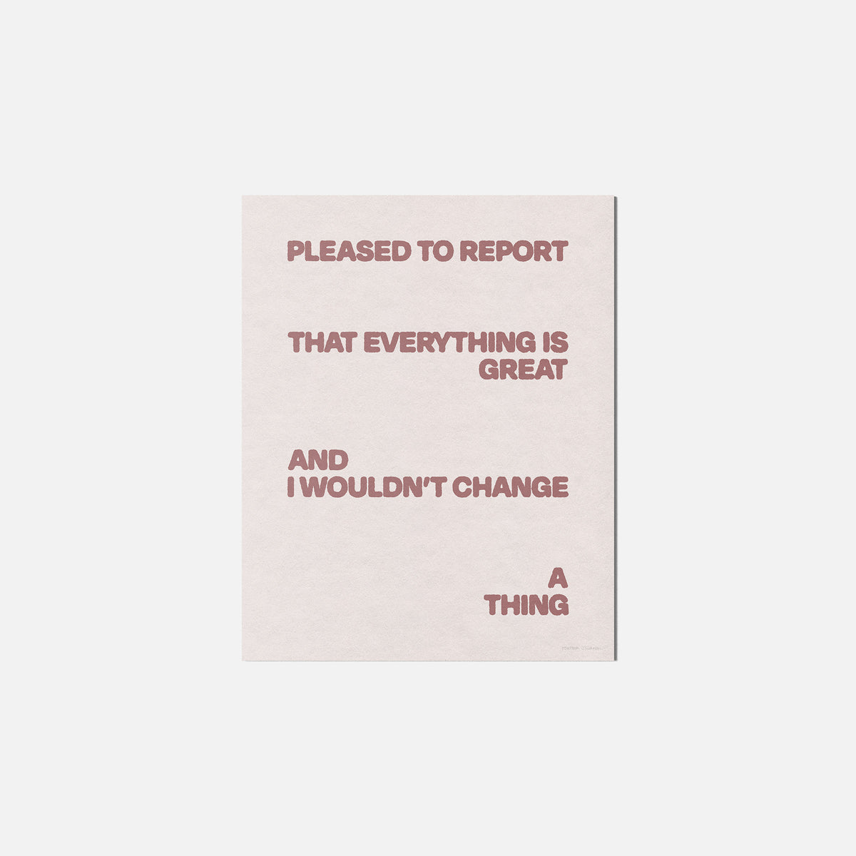 PLEASED PRINT