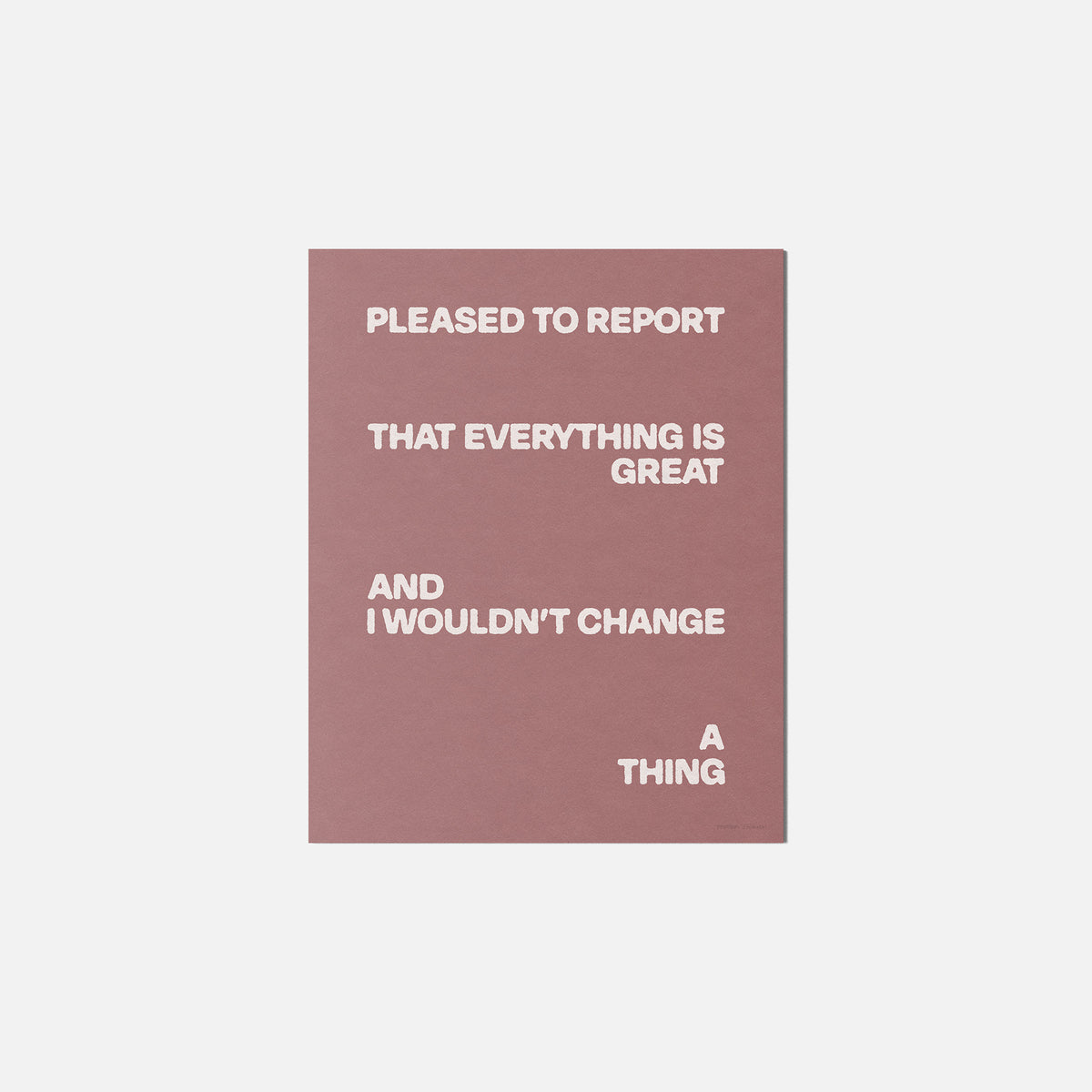 PLEASED PRINT