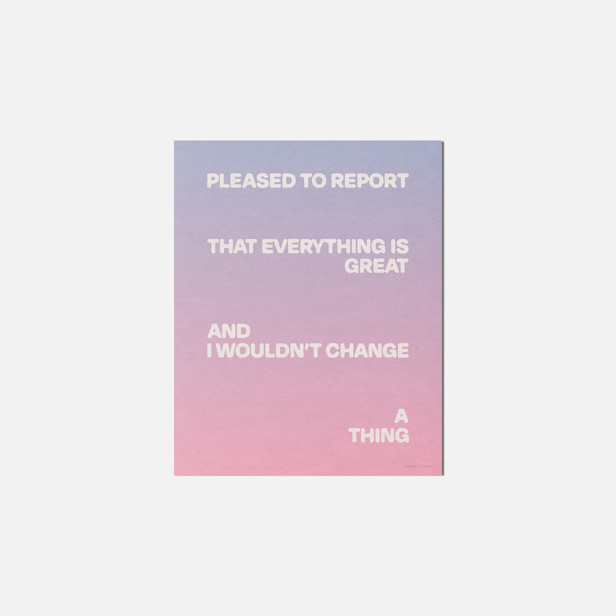 PLEASED PRINT