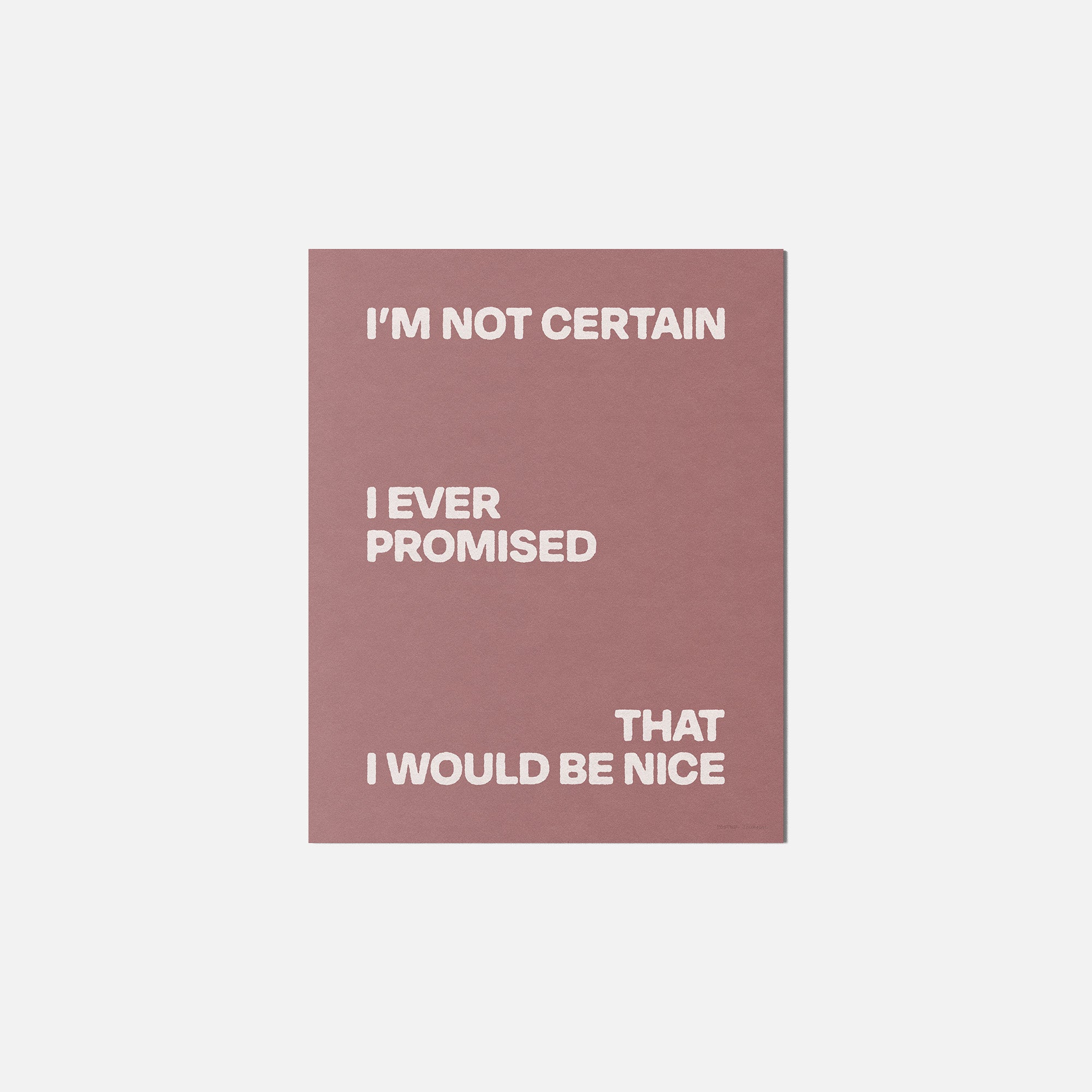 PROMISED PRINT