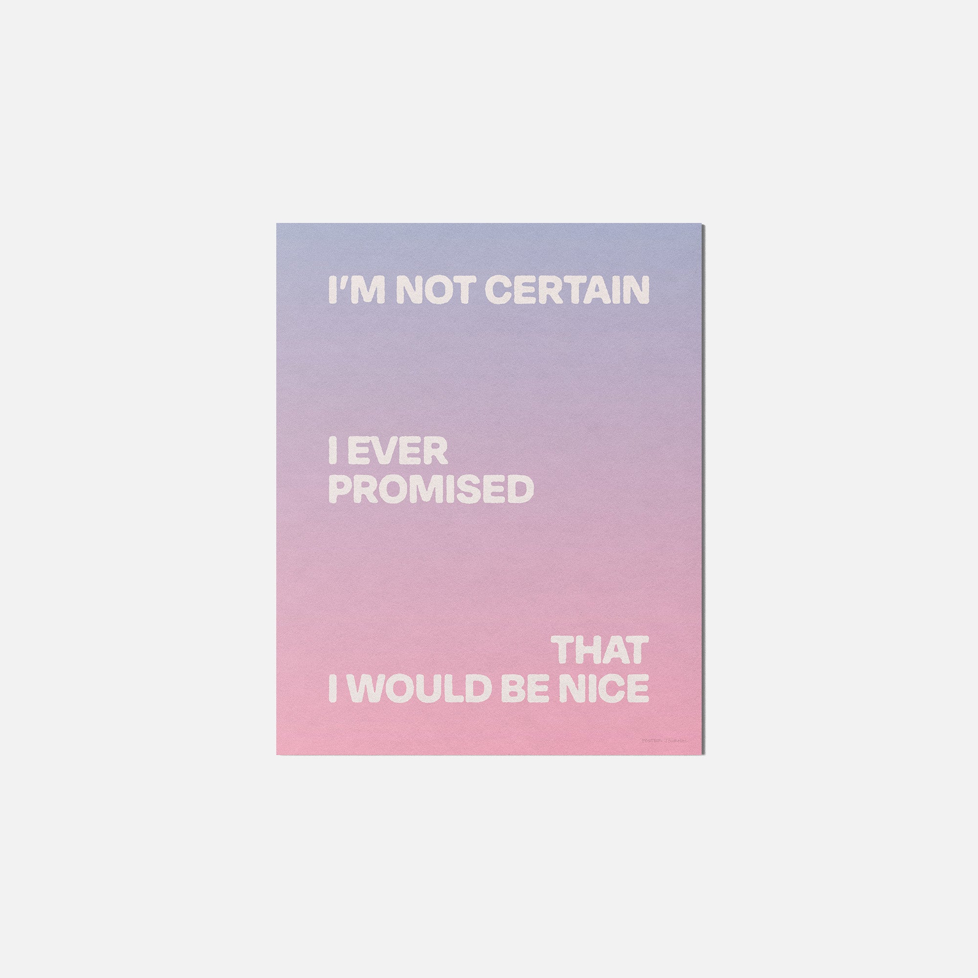 PROMISED PRINT