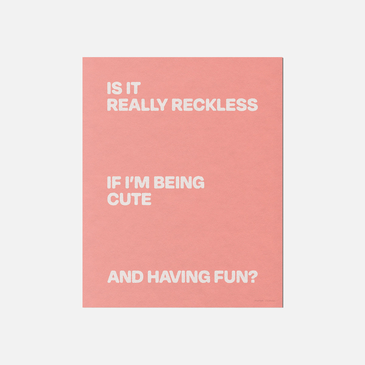 RECKLESS PRINT