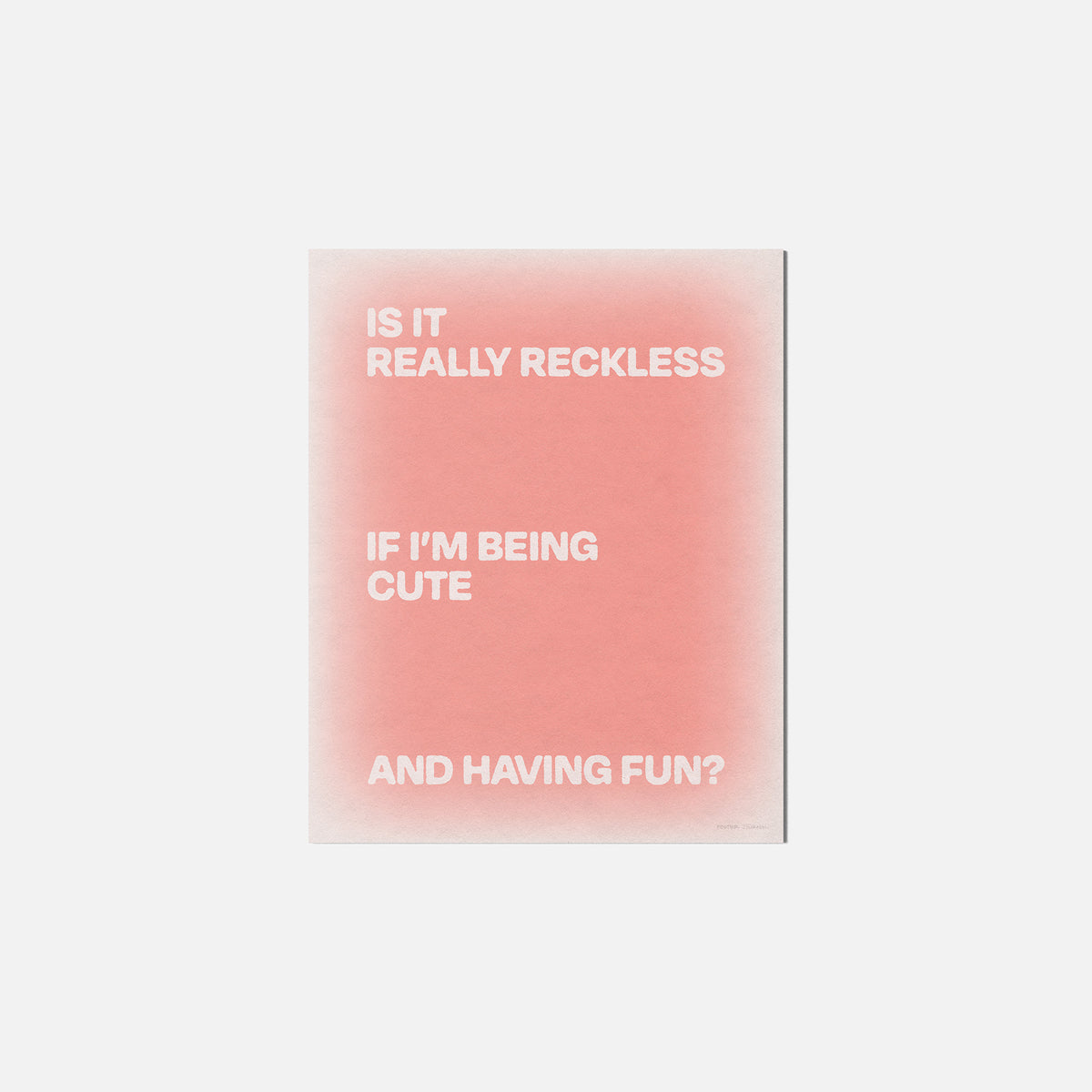 RECKLESS PRINT