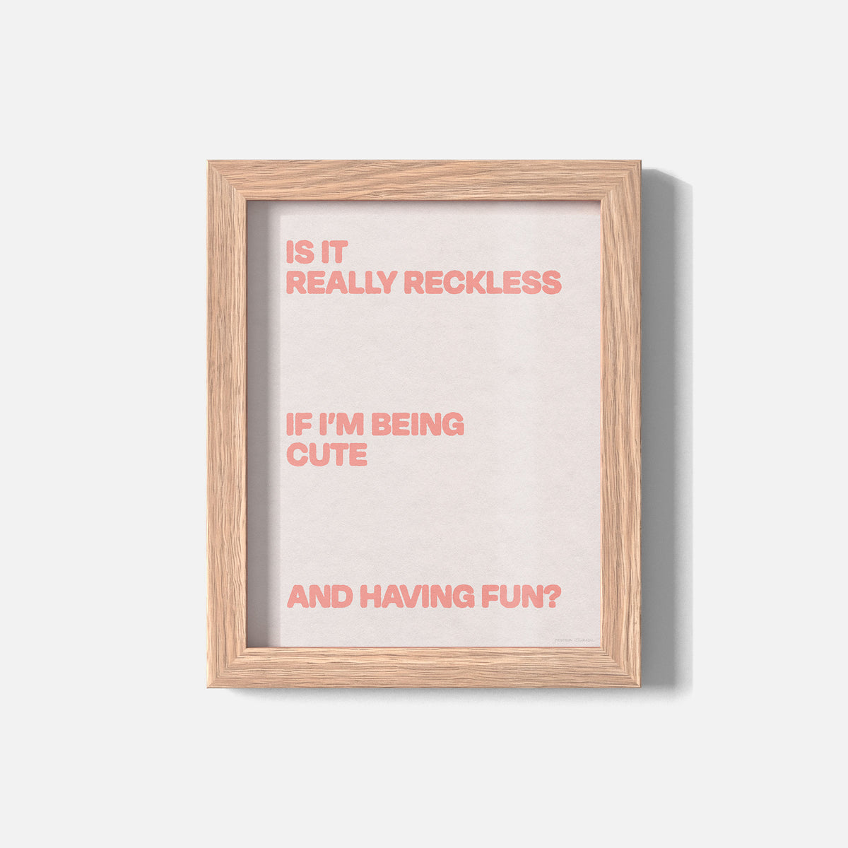RECKLESS PRINT