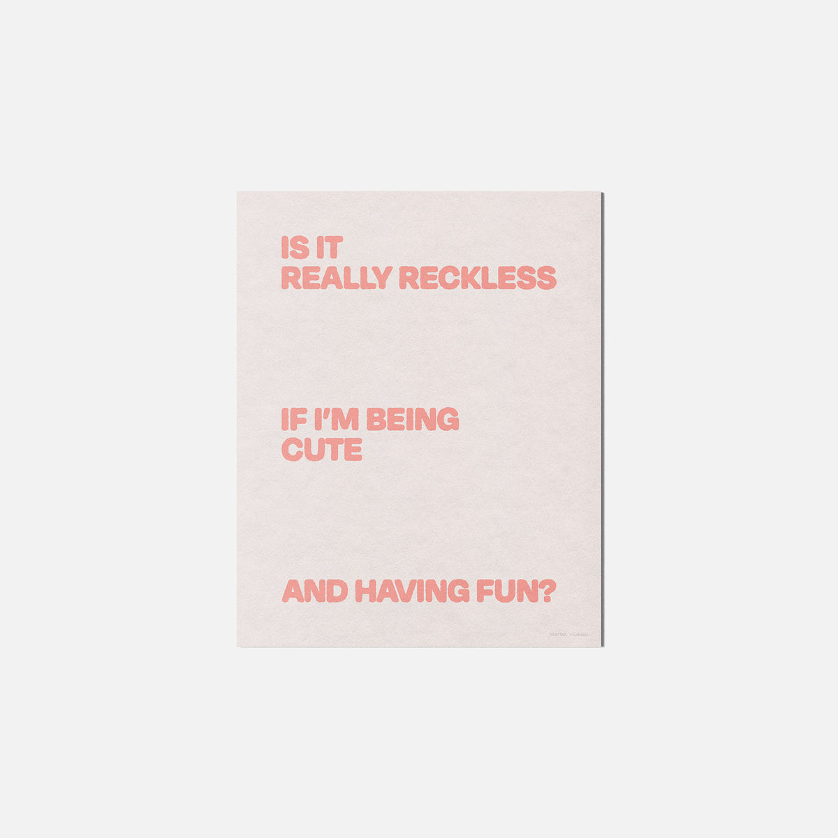 RECKLESS PRINT