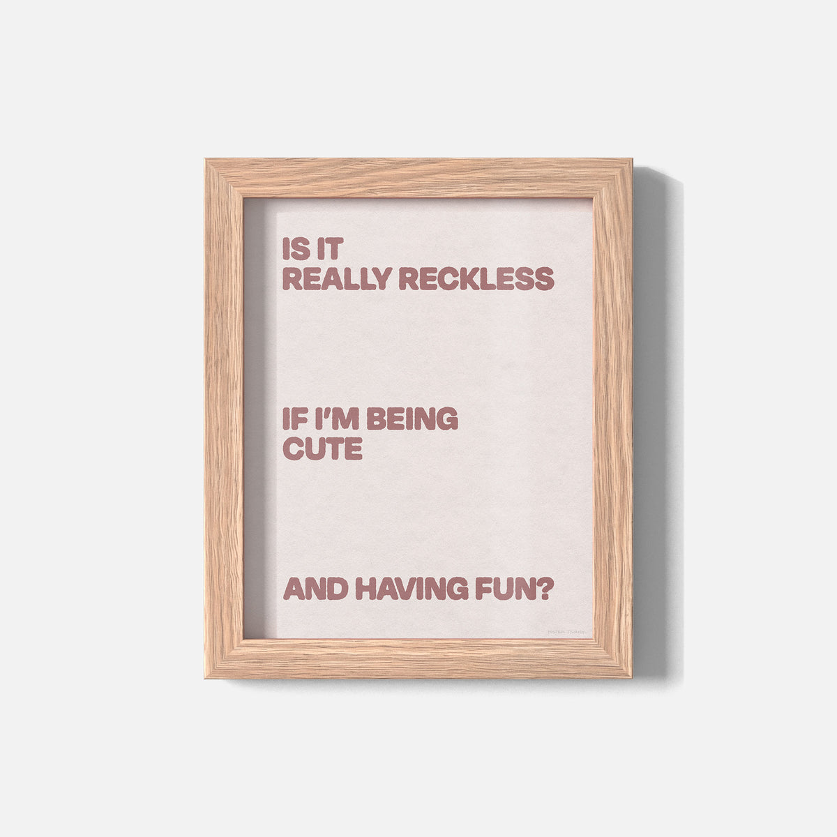 RECKLESS PRINT