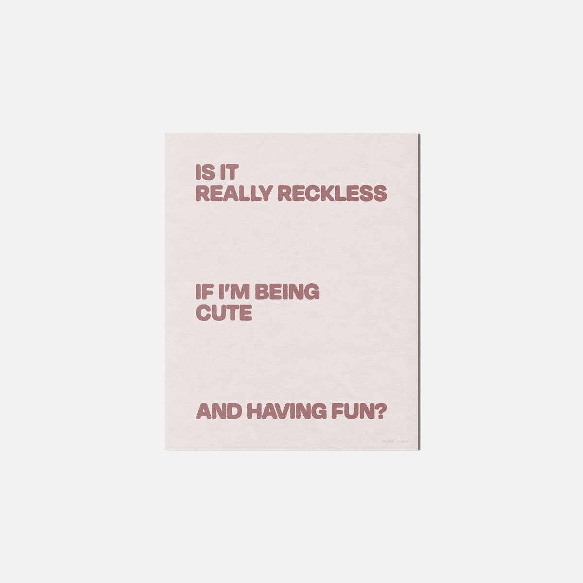 RECKLESS PRINT
