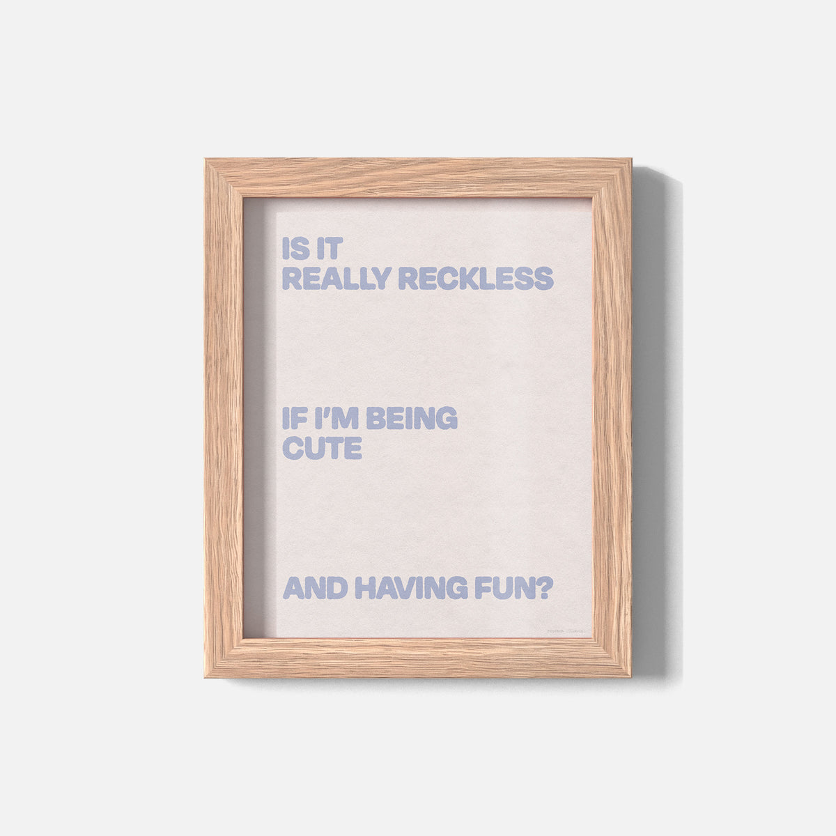 RECKLESS PRINT