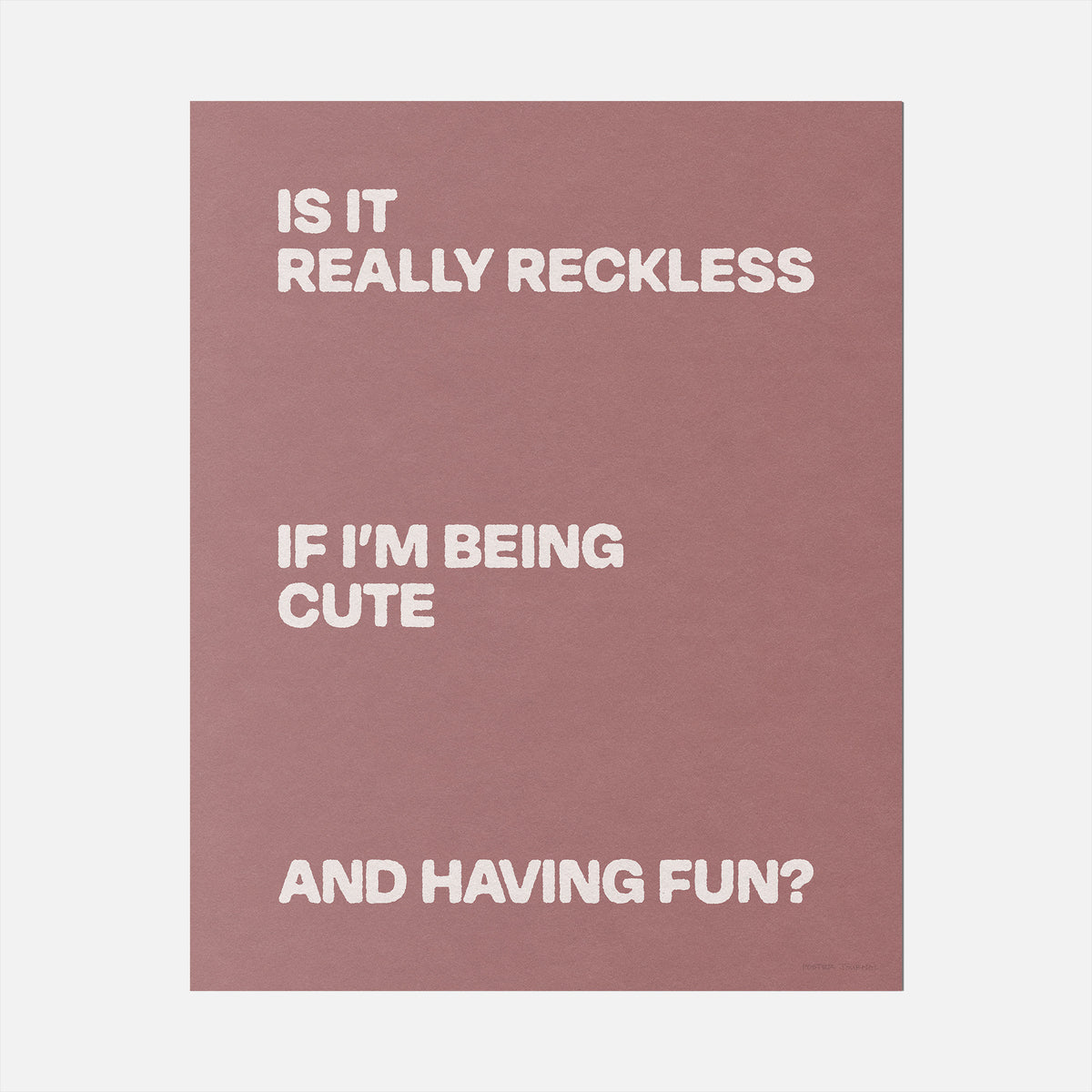 RECKLESS PRINT