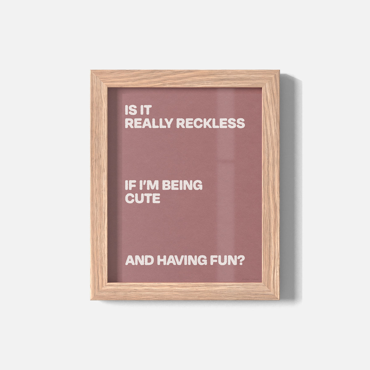 RECKLESS PRINT