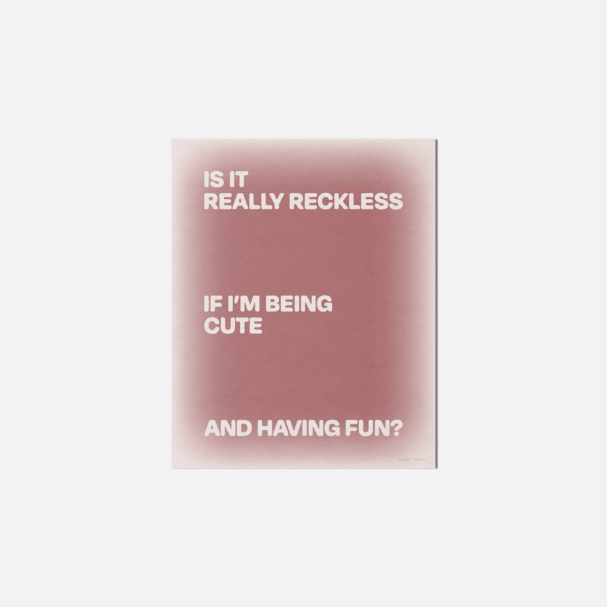 RECKLESS PRINT
