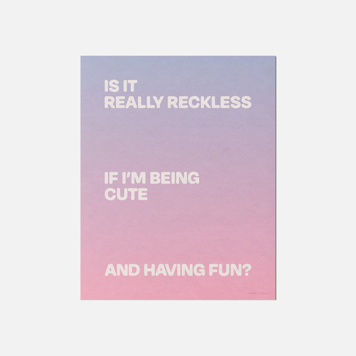 RECKLESS PRINT