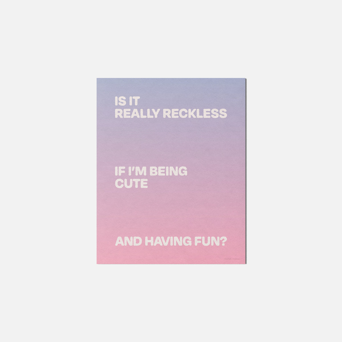 RECKLESS PRINT