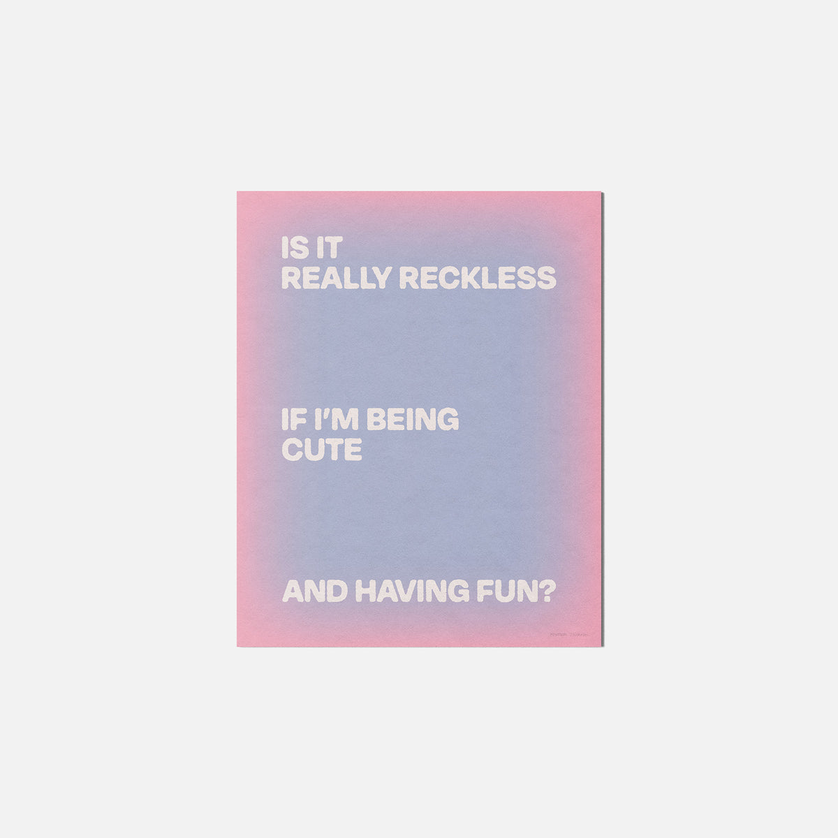 RECKLESS PRINT