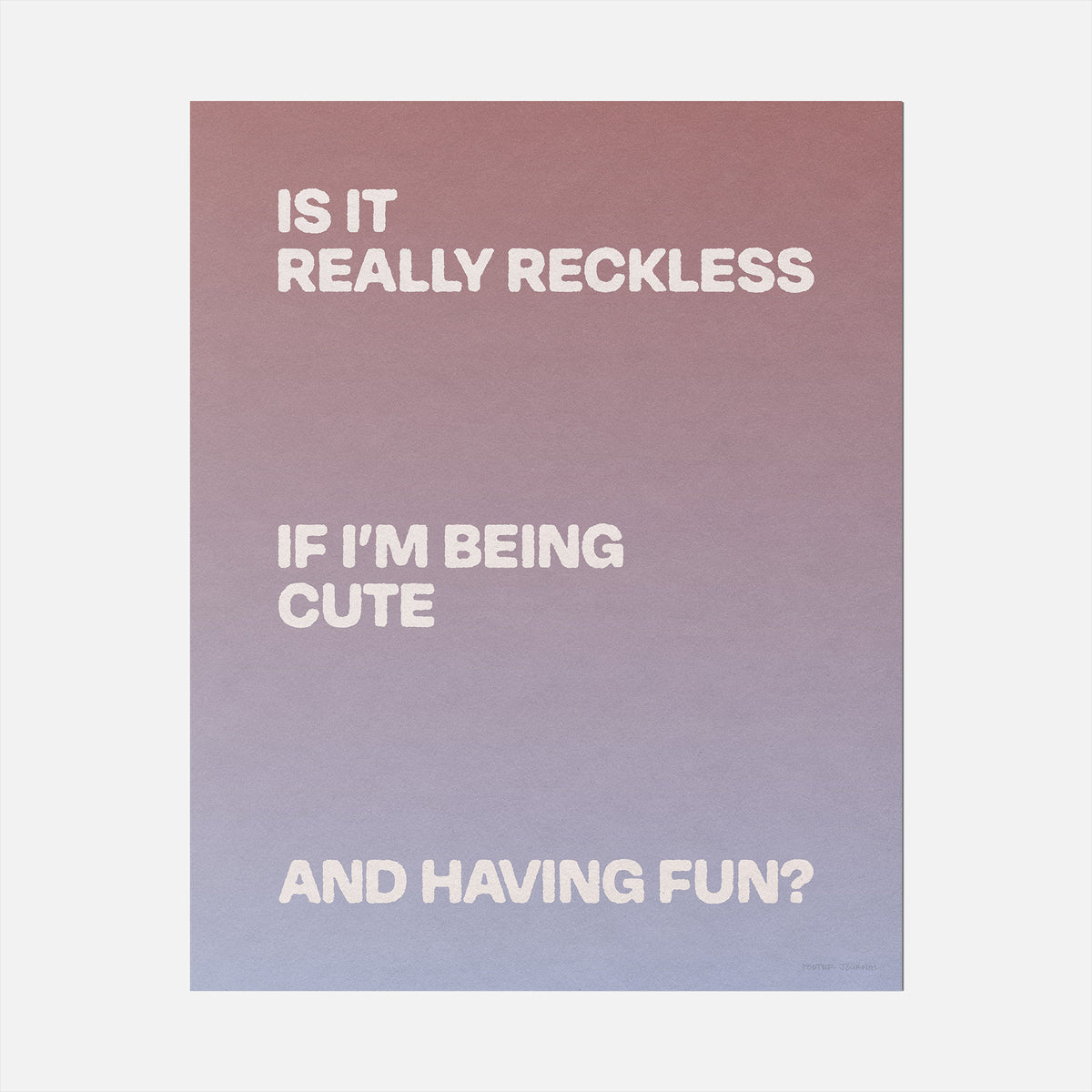 RECKLESS PRINT