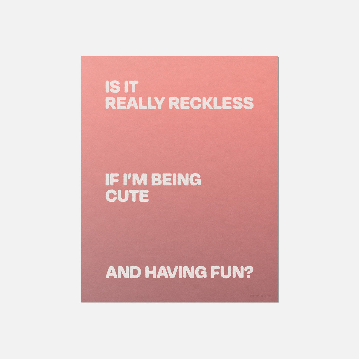 RECKLESS PRINT