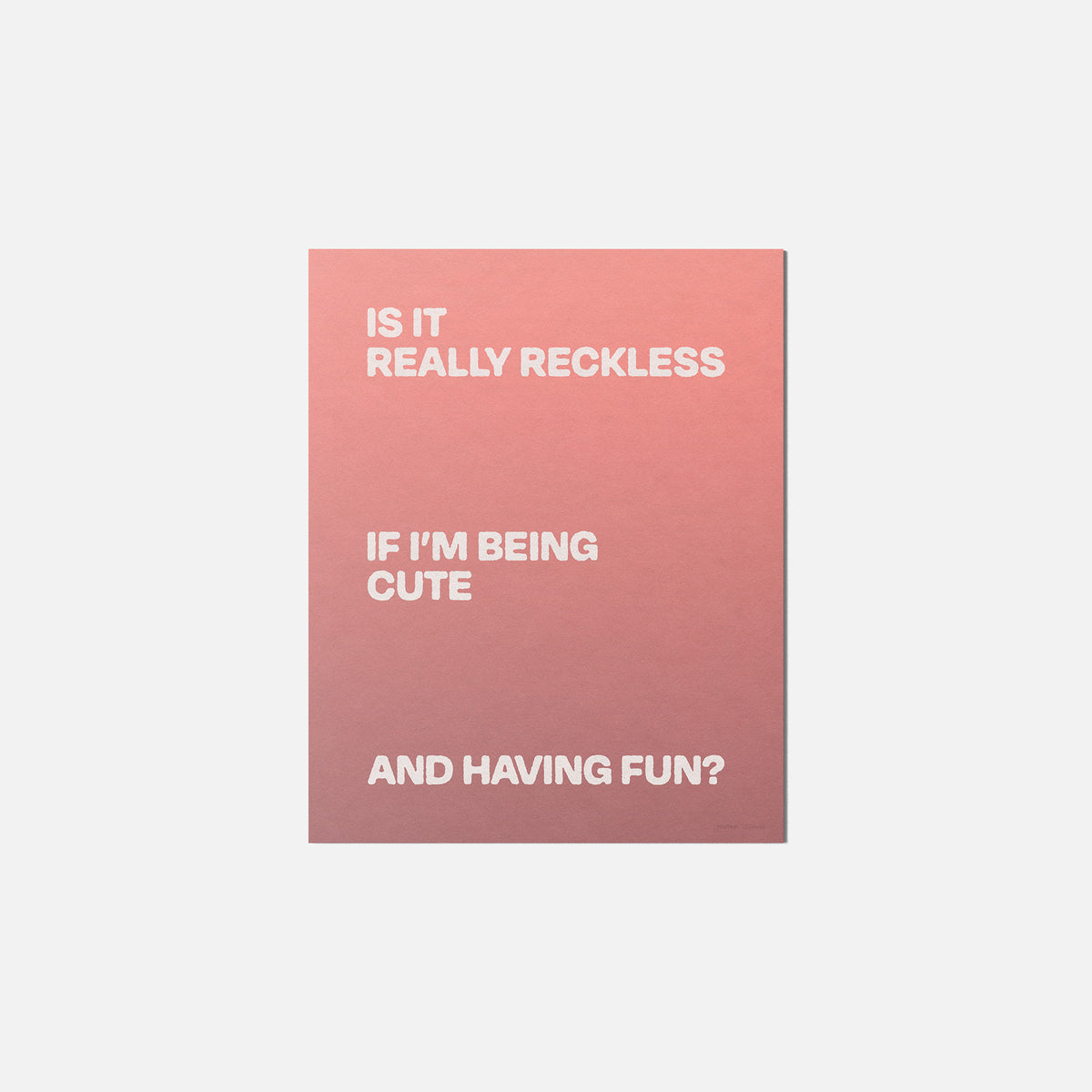 RECKLESS PRINT