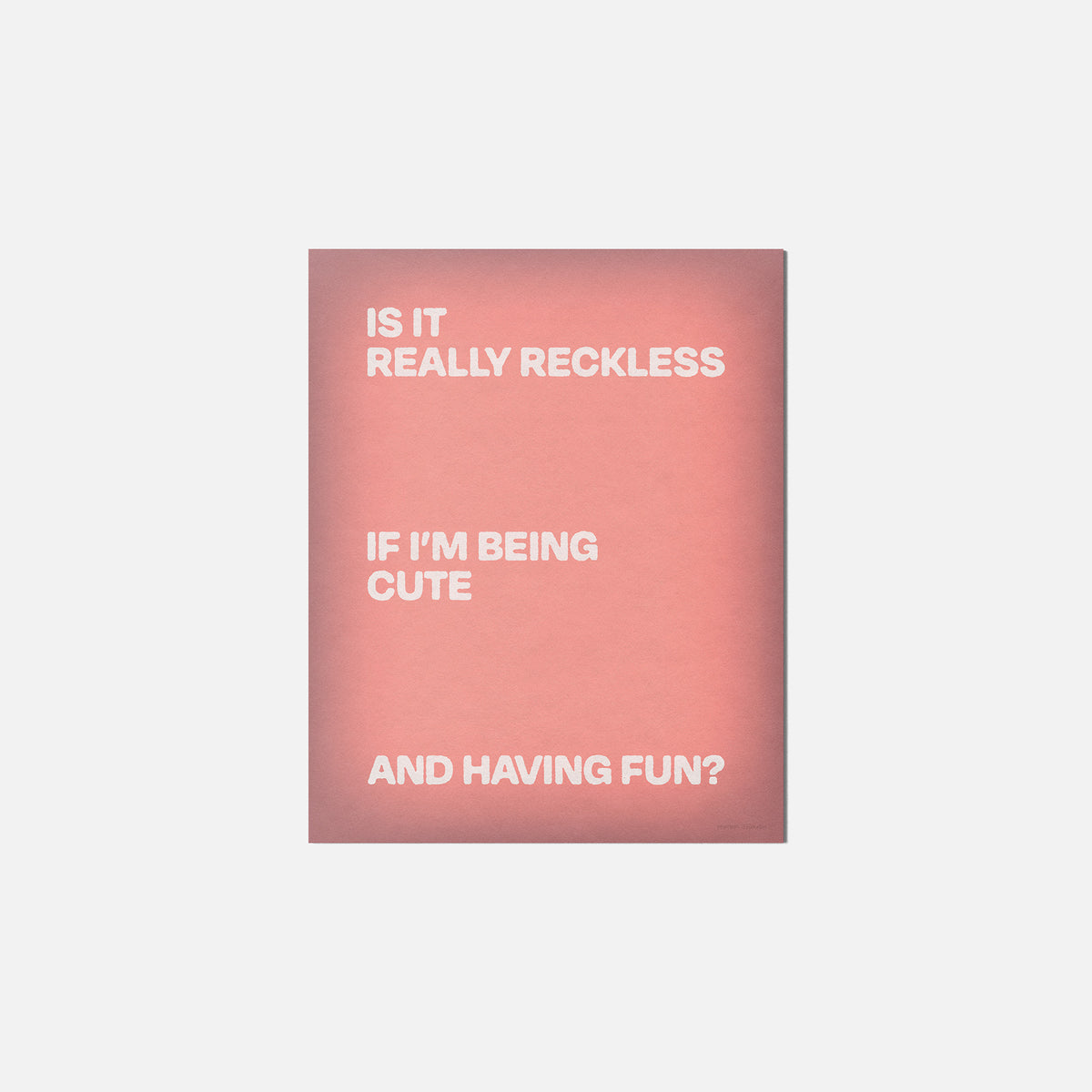 RECKLESS PRINT