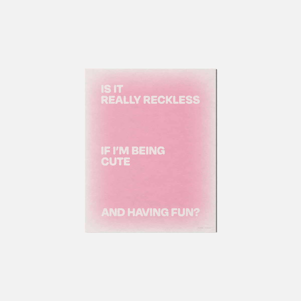 RECKLESS PRINT