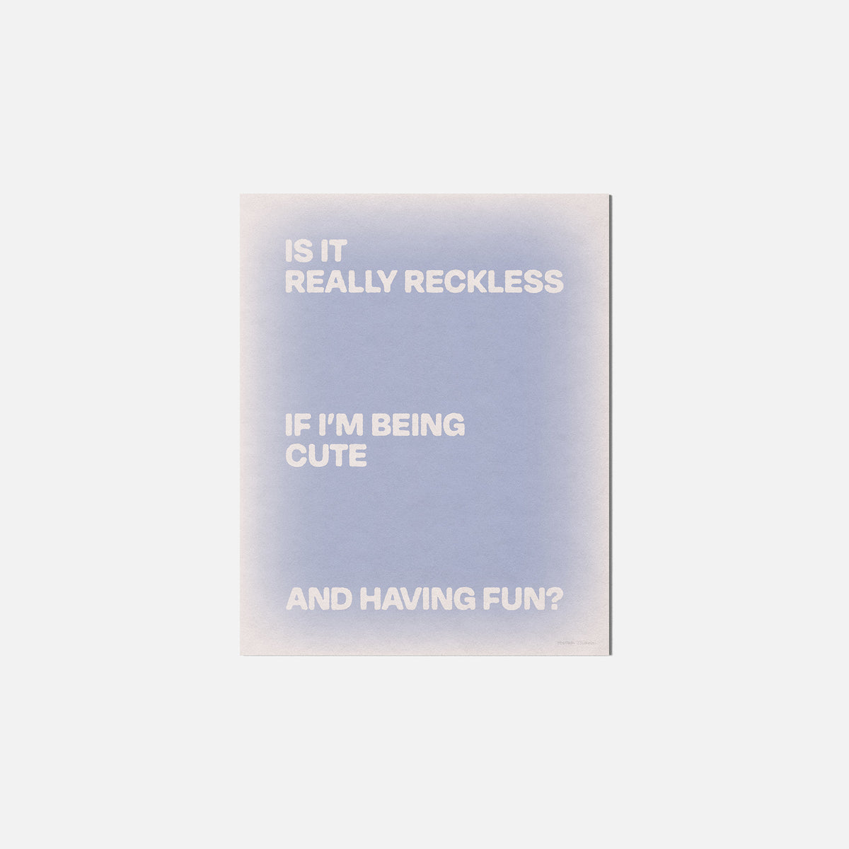 RECKLESS PRINT