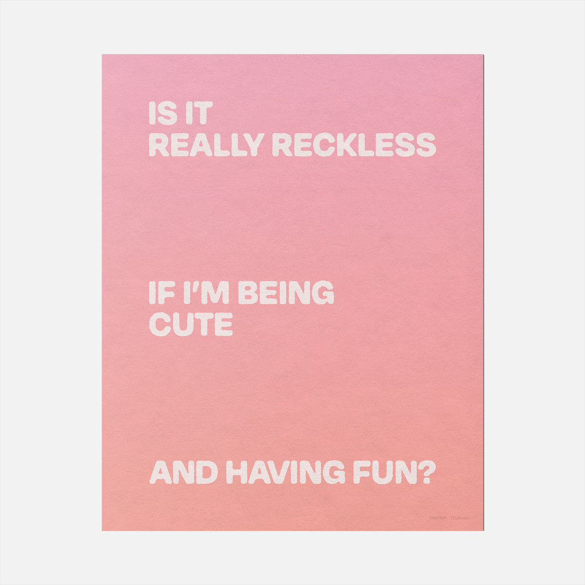 RECKLESS PRINT