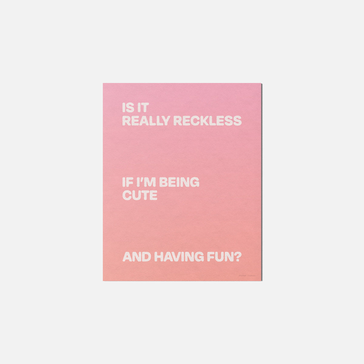 RECKLESS PRINT
