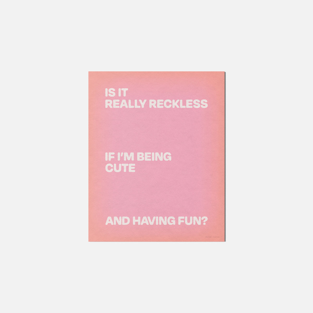 RECKLESS PRINT
