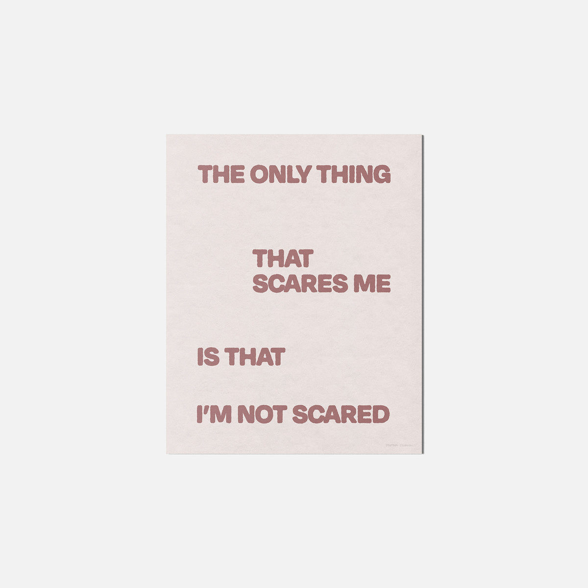 SCARED PRINT