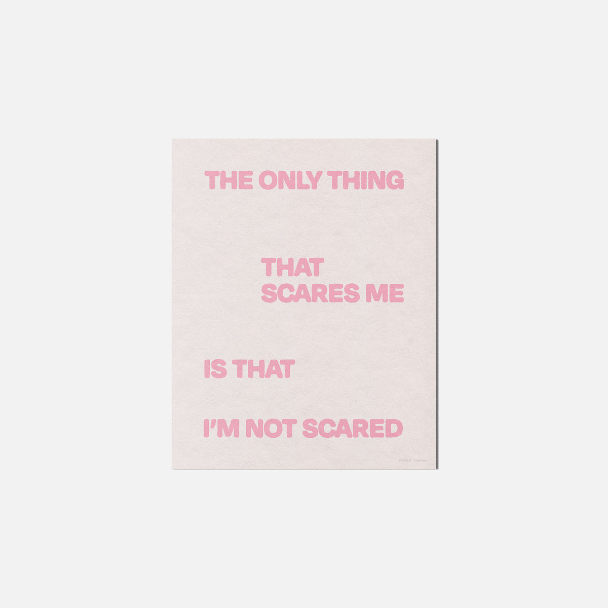 SCARED PRINT